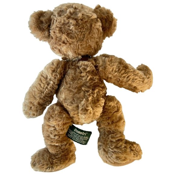 Russ Teddy Bear DEMETRI Plush Brown Bow 13” Sits Stuffed Animal Toy - Picture 7 of 7
